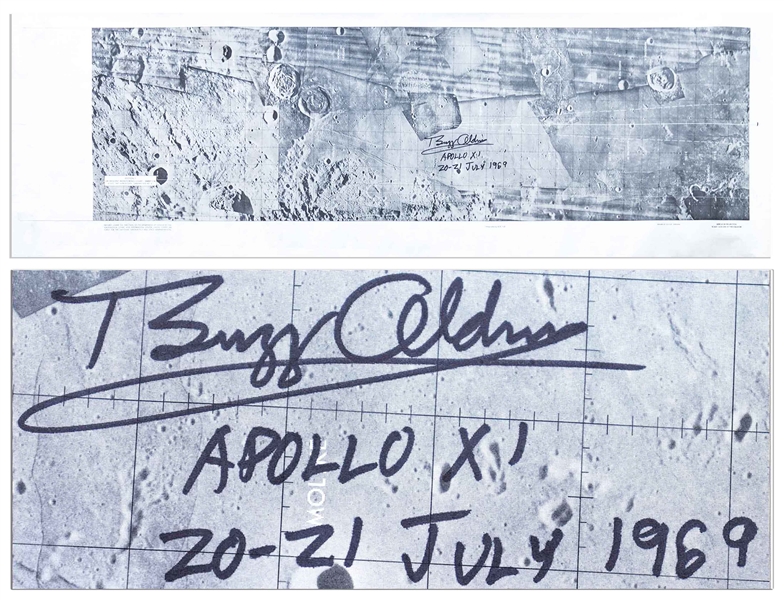 Buzz Aldrin Signed Lunar Module Descent Chart for Apollo 11